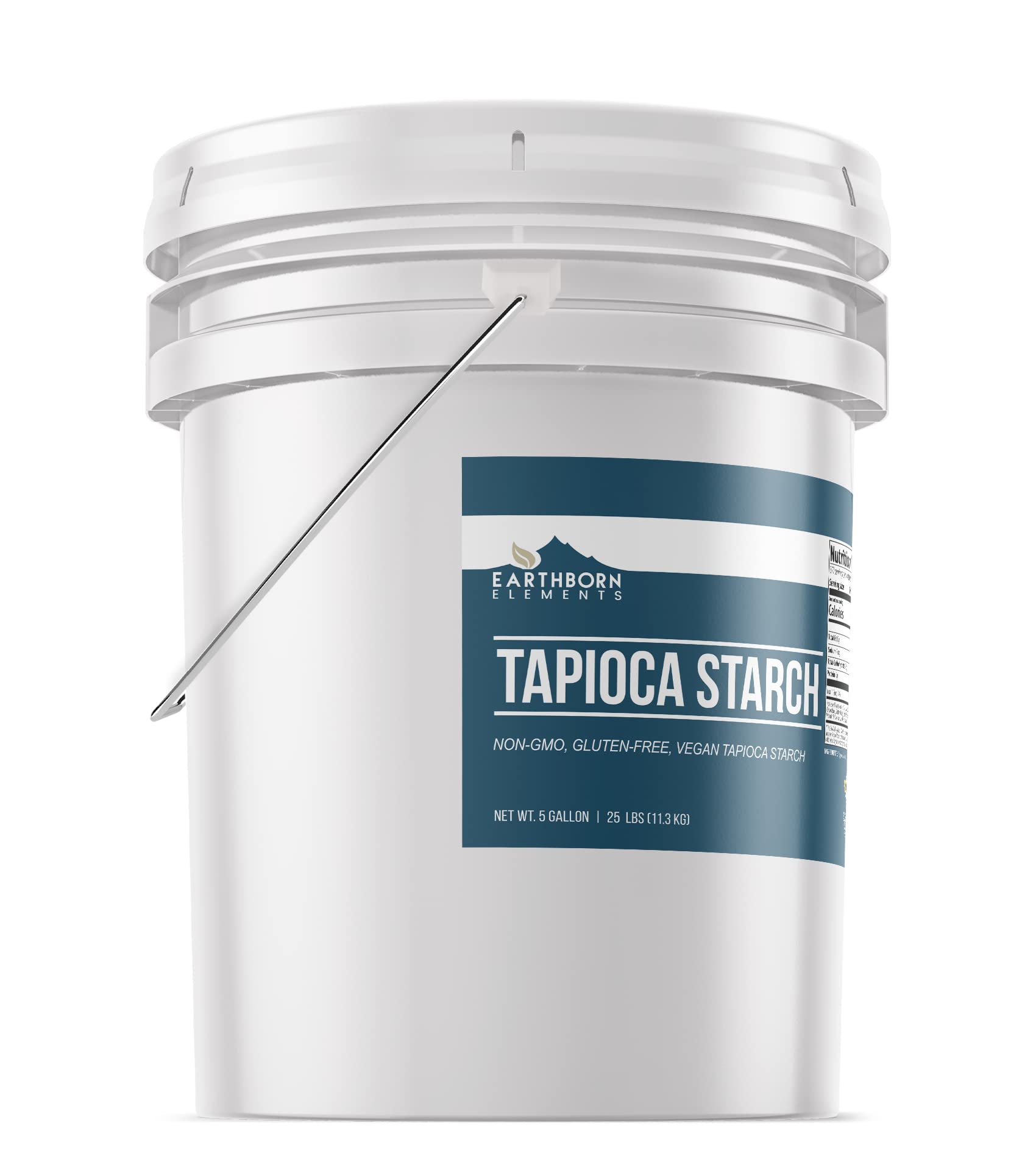 **Earthborn Elements Tapioca Starch (5 Gallon) – Premium Tapioca Flour in Resealable Bucket – Ideal for Baking, Cooking & Gluten-Free Recipes**