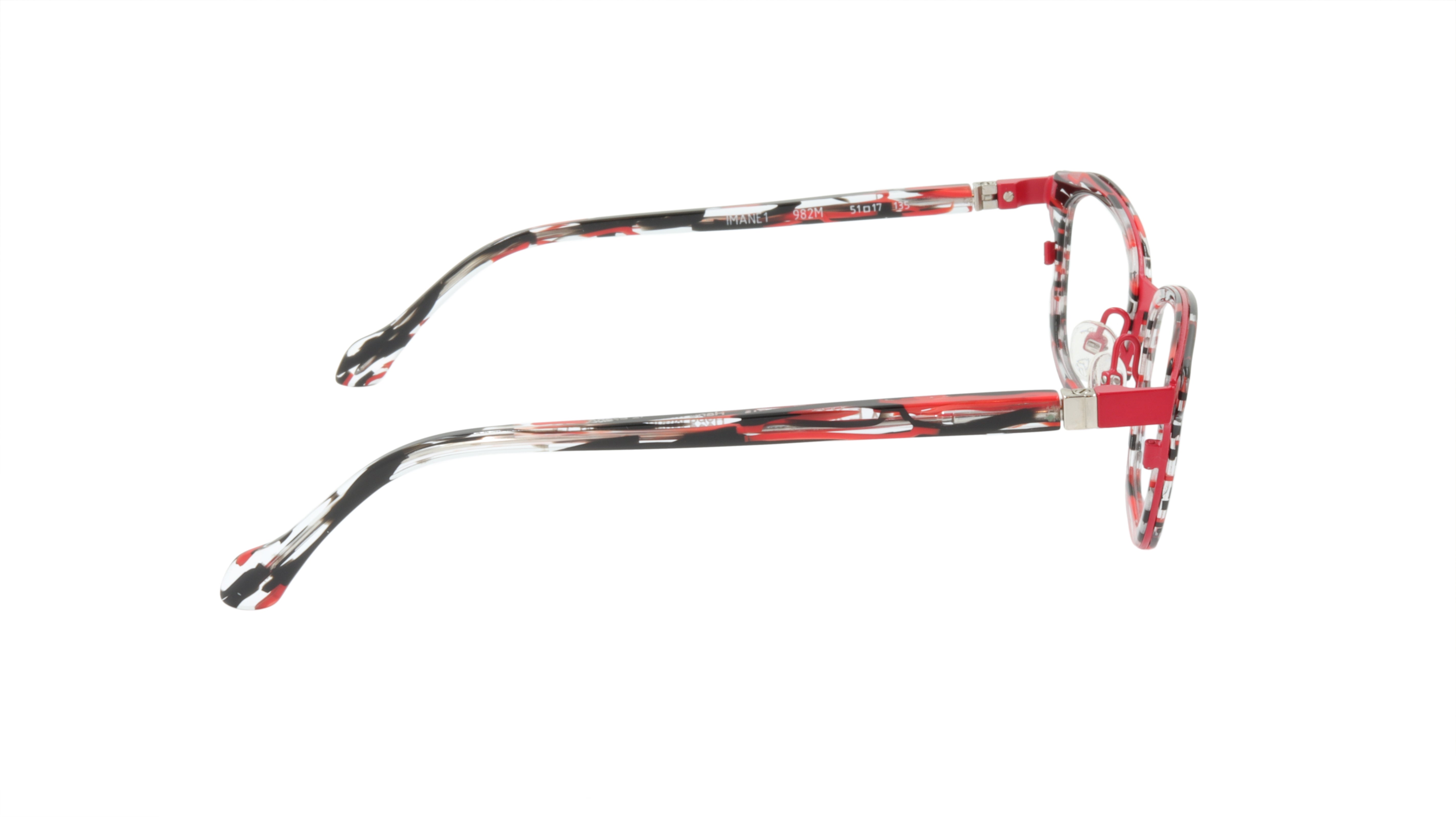 Face A Face IMANE 1 Eyeglasses Frame 982M - Acetate & Metal Matte Cherry Red Glasses for Women & Men | Perfect for Reading, Work & Fashion Accessories