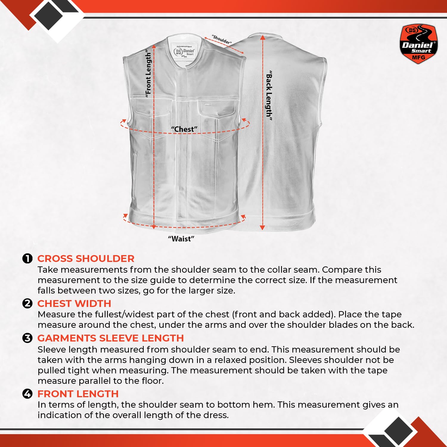 Daniel Smart Women's Black Leather Biker Vest with Stylish Side Laces & Concealment Armory Pocket - Perfect for Motorcycle Riding, Outdoor Adventures & Fashion Streetwear