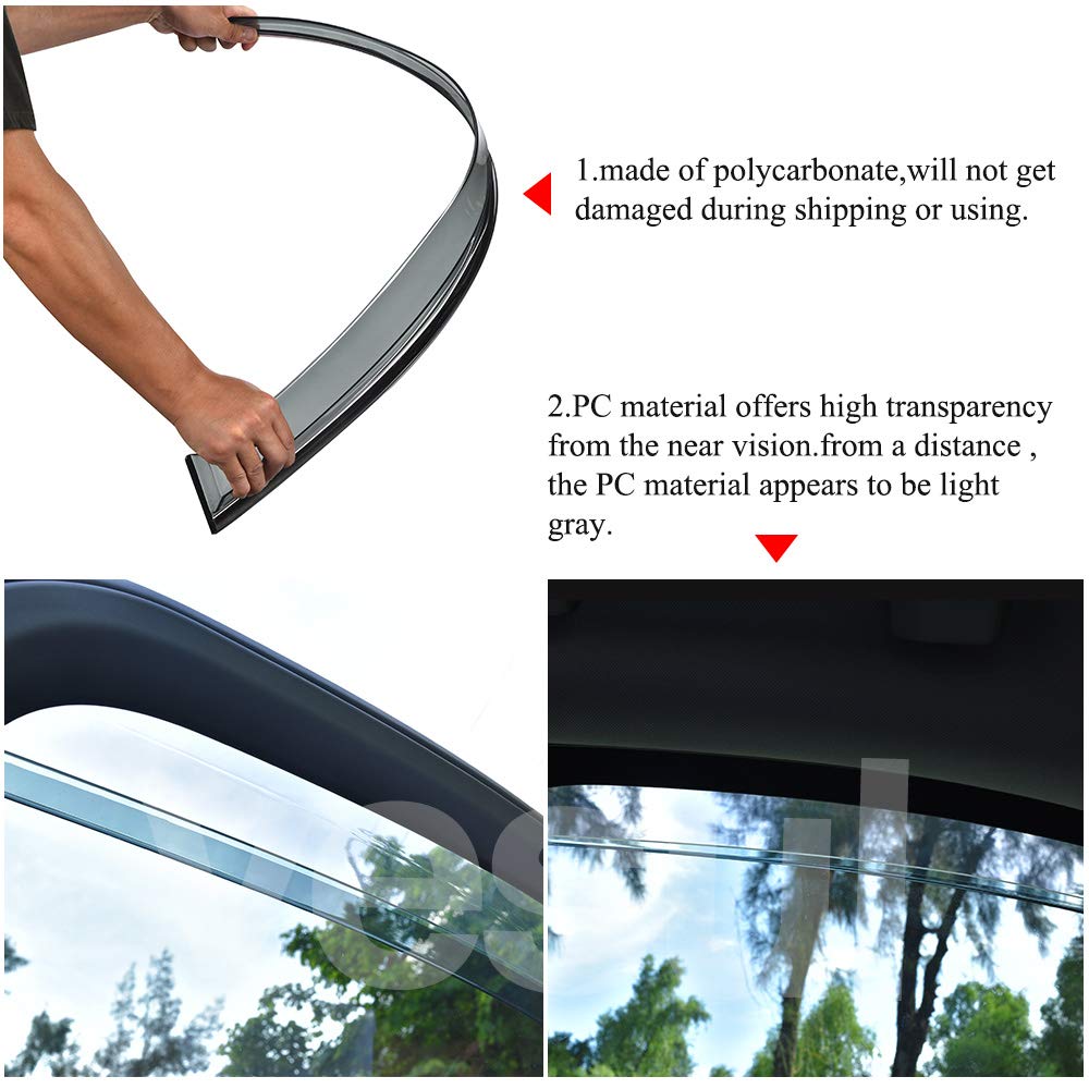 VESUL Retractable Cargo Cover Privacy Screen for 2014-2019 Toyota Highlander with Two Captain Chairs - Window Shade, Wind Deflector, Rain Guard & Sun Shield for Car Protection and Comfort During Travel