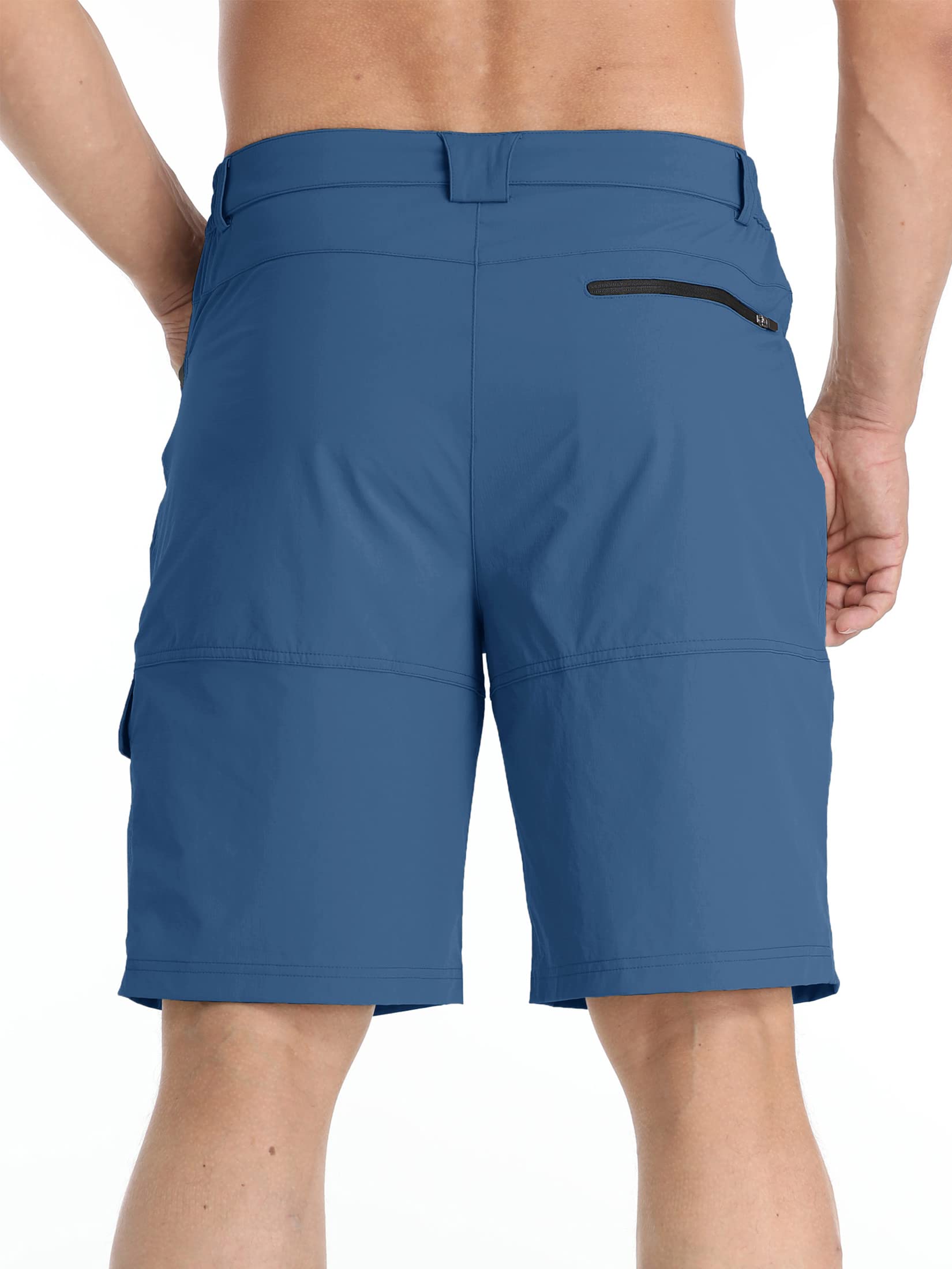 TACVASEN Men's Quick Dry Cargo Shorts - Lightweight Summer Outdoor Hiking & Work Shorts with Multiple Pockets (No Belt Included) - Perfect for Camping, Travel & Casual Wear