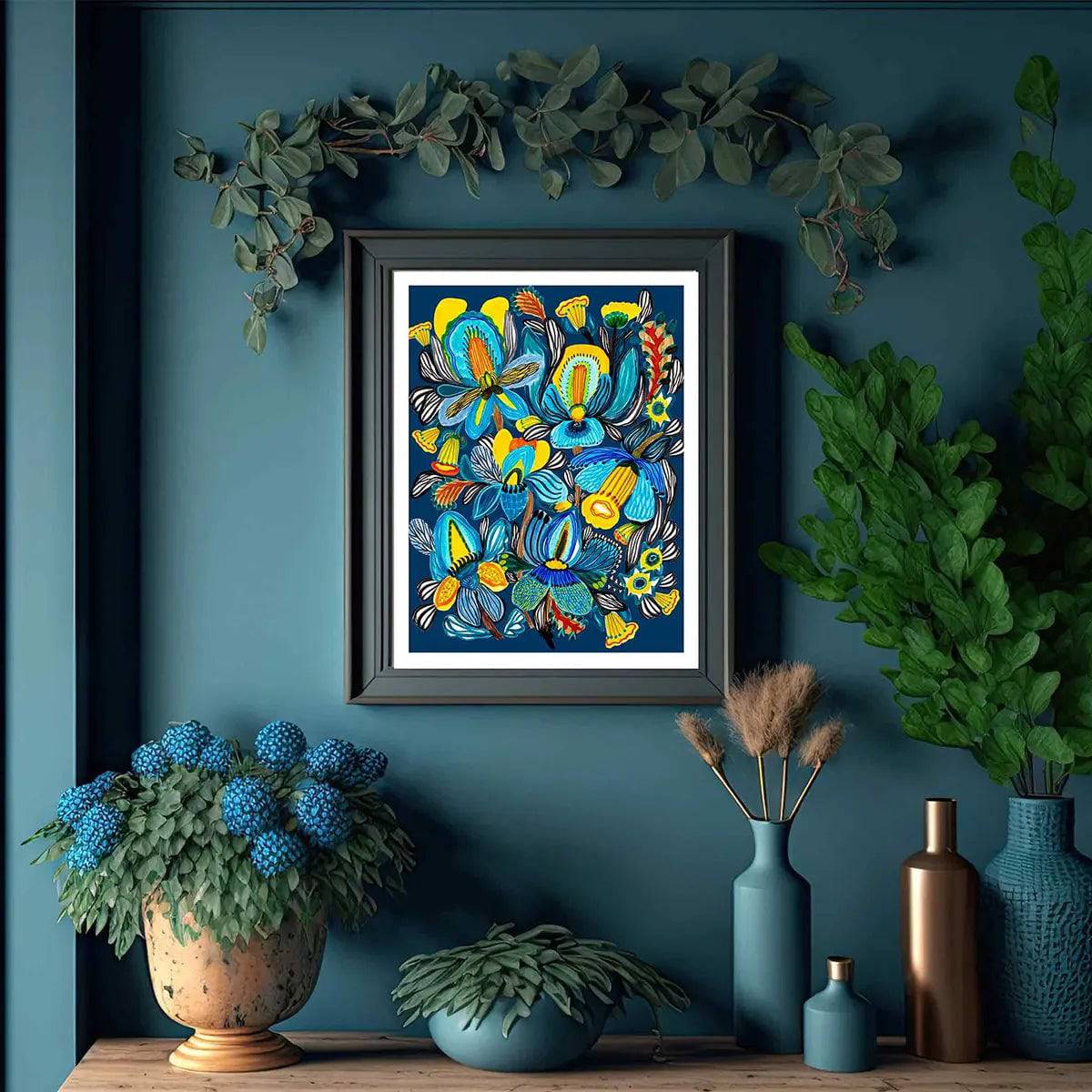 Jungle Orchids Wall Art Print - Tropical Botanical Decor for Living Room, Bedroom & Office - Premium Canvas Painting for Home & Office Decor