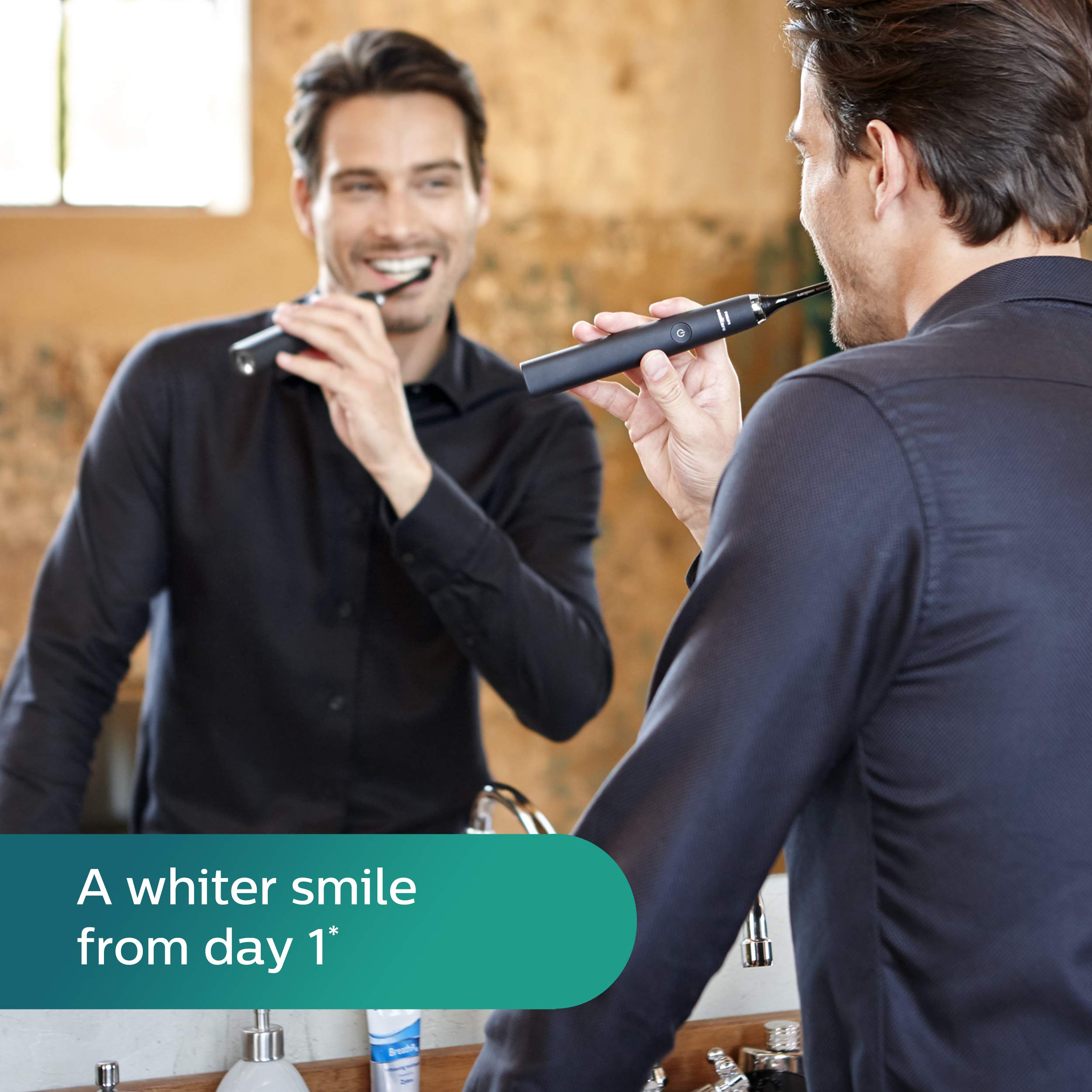 Philips Sonicare DiamondClean Deep Clean Electric Toothbrush - Black | Advanced Sonic Technology for Whitening & Plaque Removal | Perfect for Travel & Daily Oral Care