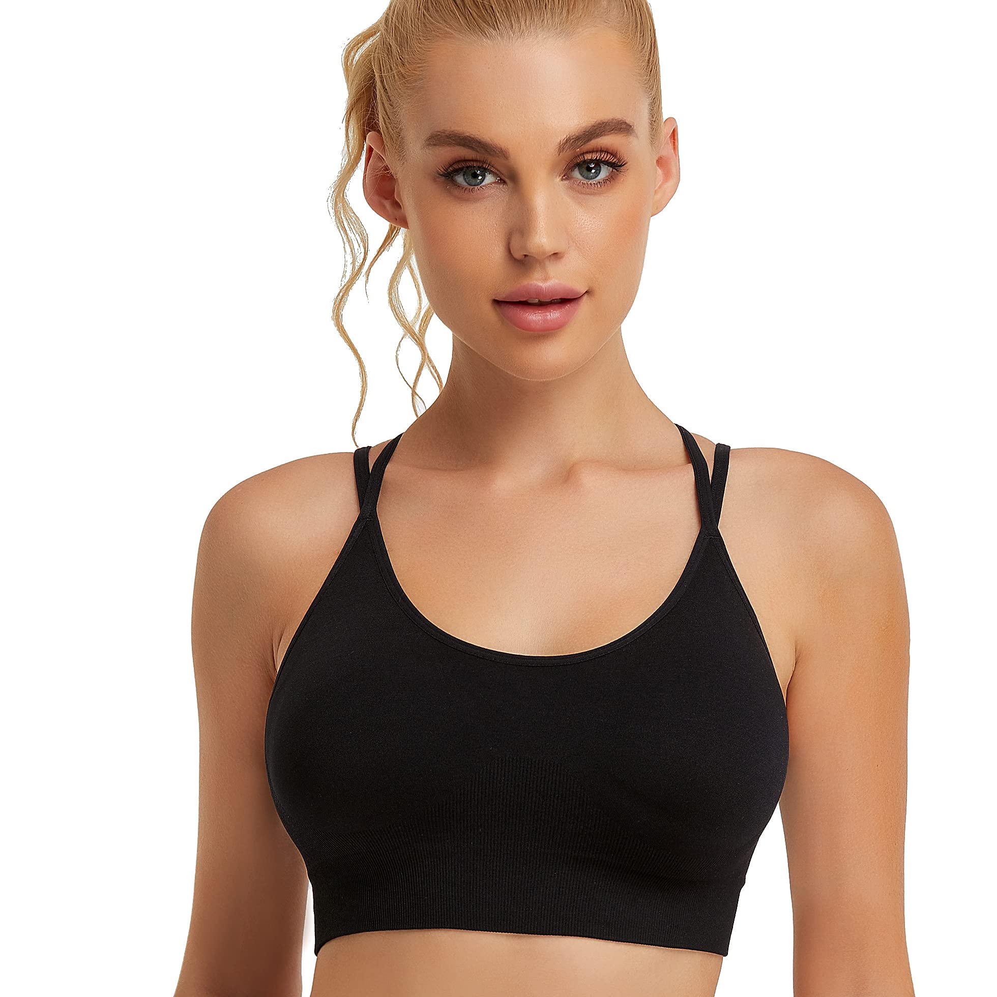 GXXGE Women's High Impact Sports Bra - Padded Racerback Workout Bra for Running, Yoga & Gym - Breathable Activewear Fitness Top for High-Intensity Exercise & Daily Wear