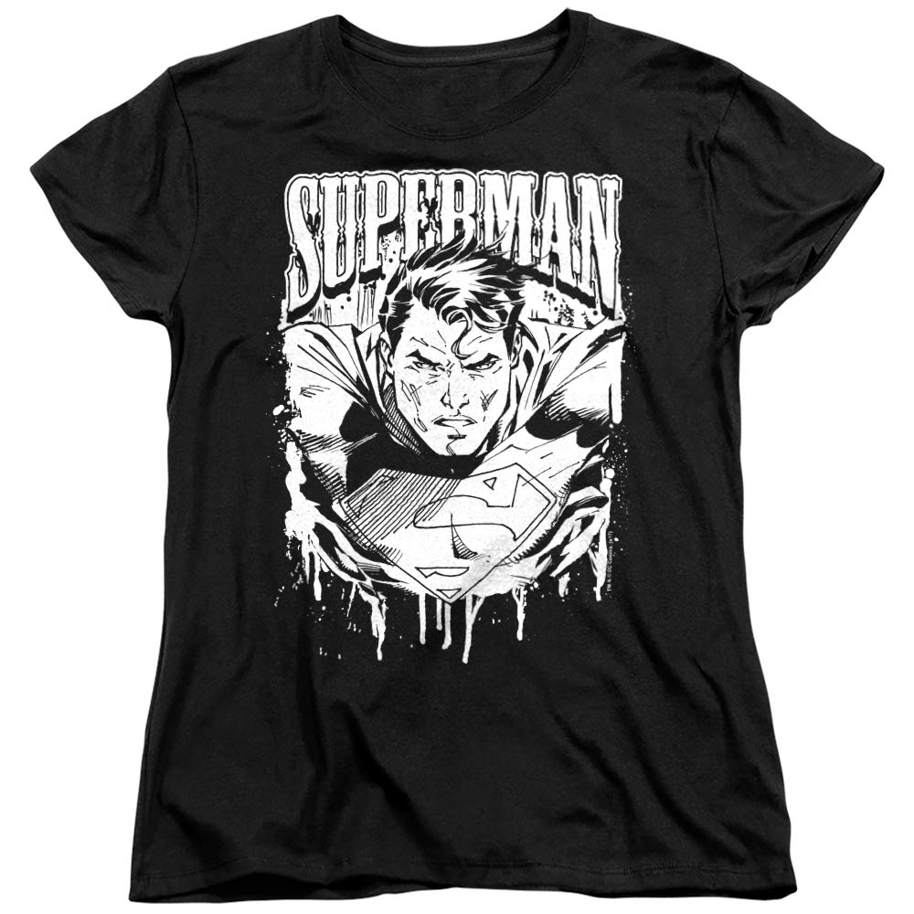 Superman Super Metal Women's T-Shirt - Stylish Graphic Tee for Casual Wear, Cosplay & Superhero Fans