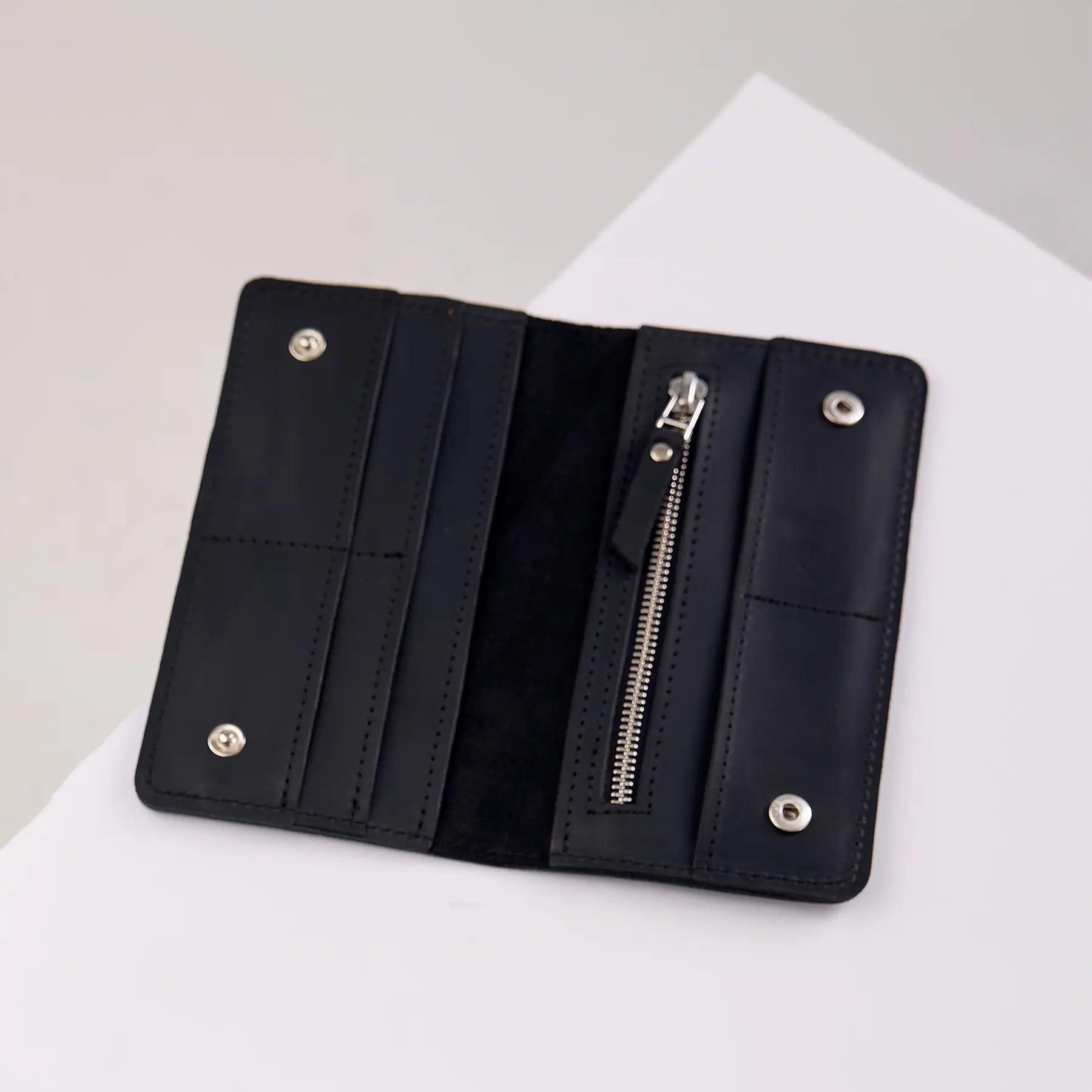 Premium Long Oxford Leather Wallet for Men - Slim RFID Blocking Bifold Wallet with Multiple Card Slots - Perfect for Travel, Business & Everyday Use