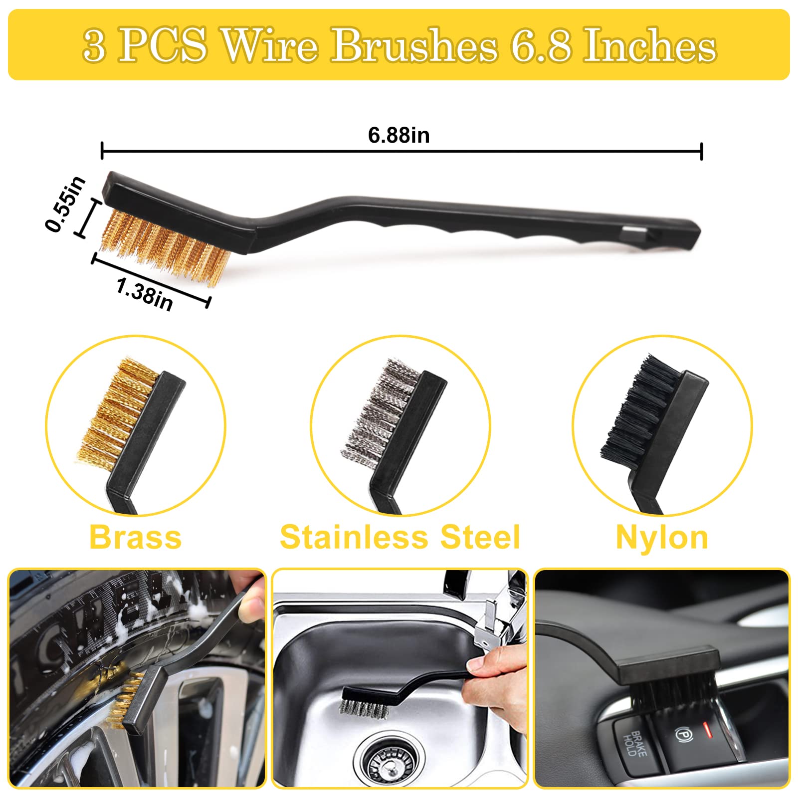 27Pcs Car Detailing Kit - Professional Auto Detailing Brush Set with Drill Attachments for Interior, Exterior & Wheels Cleaning | Car Wash Accessories & Cleaning Tools Kit for DIY Enthusiasts | Perfect for Car Detailing, Deep Cleaning & Maintenance