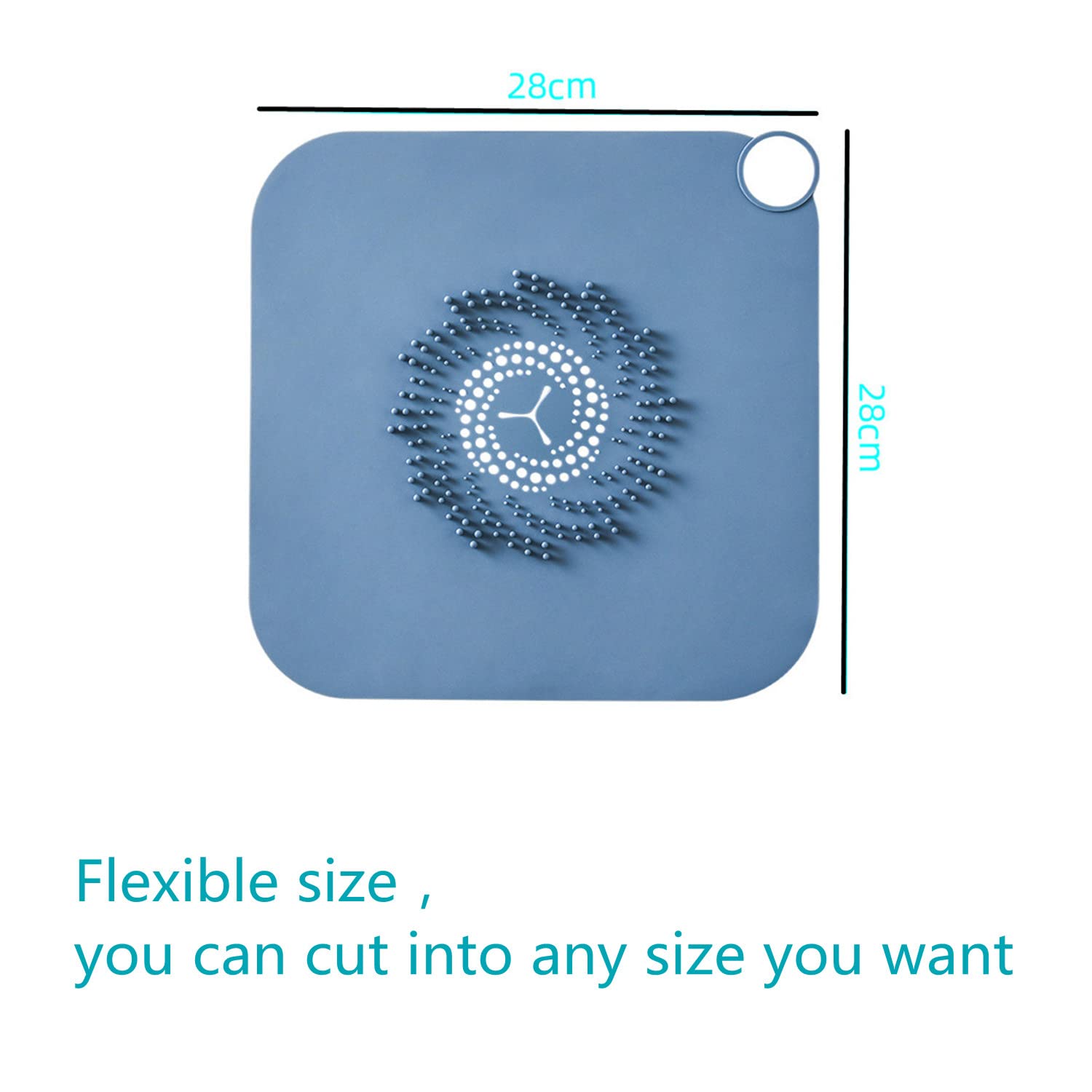Juliyeh Silicone Shower Hair Catcher - Bath Drain Strainer & Protector for Clog Prevention, Black - Perfect for Bathroom, Sink & Tub Drain Covers