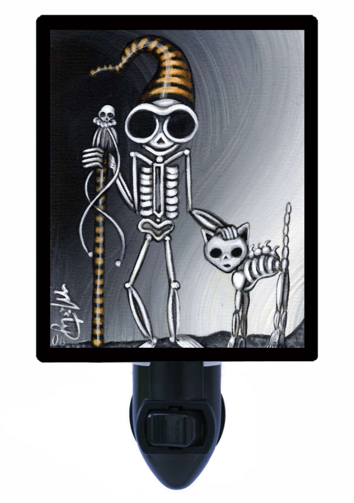 Spooky Halloween Night Light - Glow in the Dark Skeleton Decor for Party, Home & Outdoor Use | Perfect for Trick-or-Treating, Haunted House & Halloween Decorations