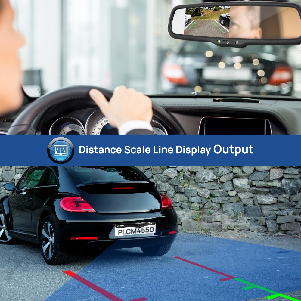 HD Car Backup Camera and Rearview Mirror Display Kit - Easy Installation, Night Vision, Waterproof for Safe Parking & Reversing | Perfect for SUVs, Trucks, RVs & Daily Commuting