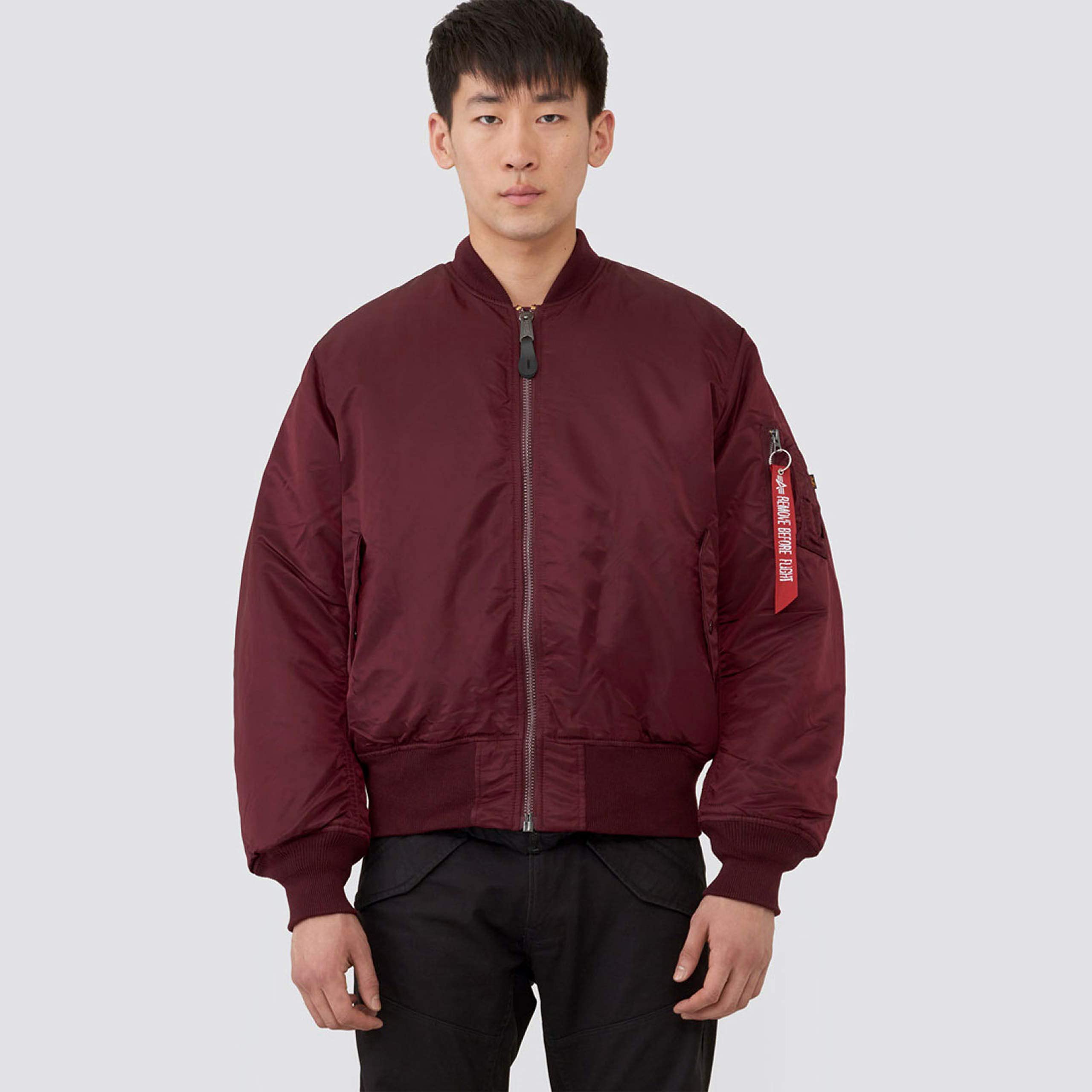 Alpha Industries MA-1 Bomber Flight Jacket - Men's Military Style Aviator Jacket with Water-Resistant Nylon - Perfect for Pilots, Outdoor Adventures & Streetwear Fashion