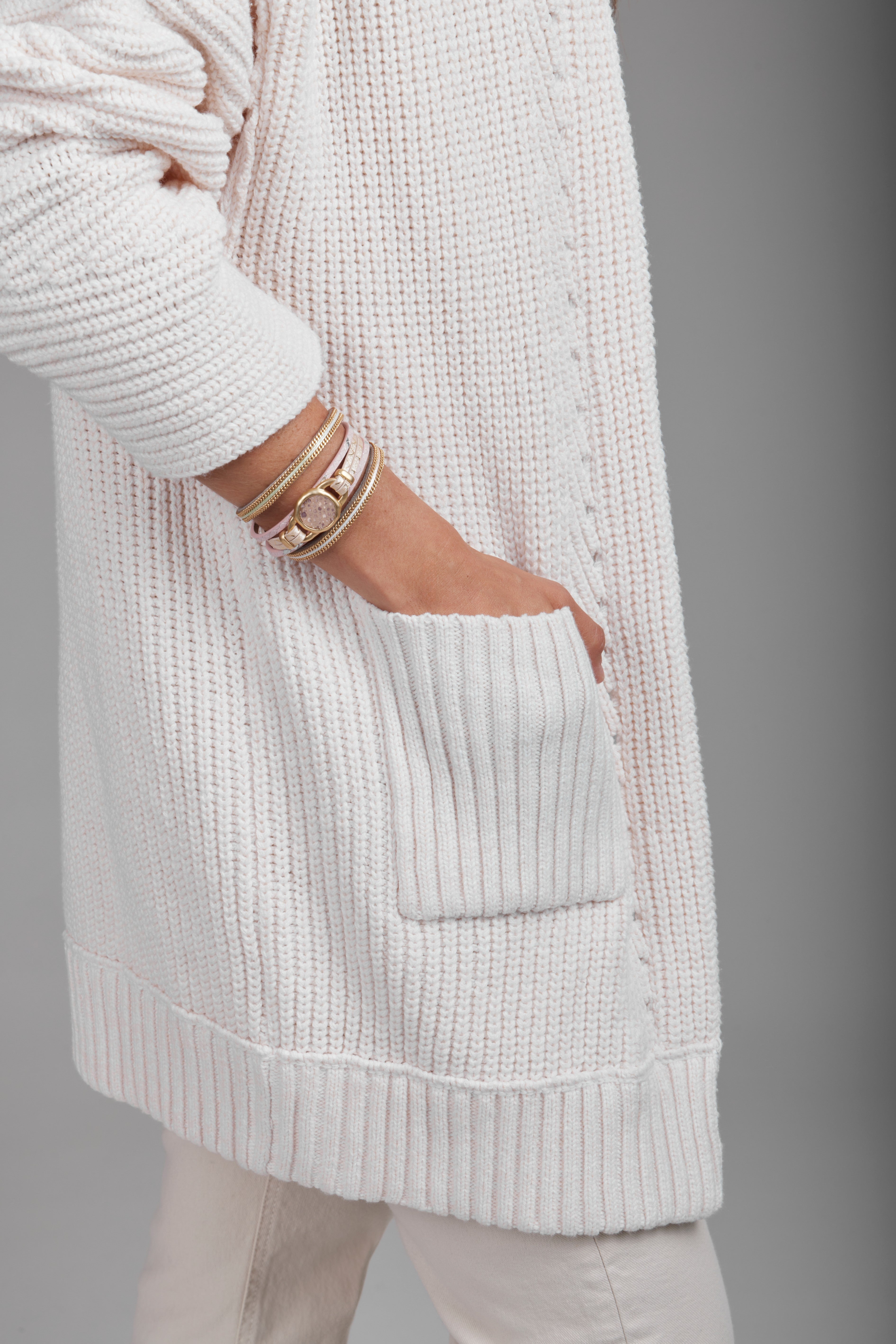Stylish Ribbed Knit Open Front Cardigan Sweater for Women - Perfect for Layering in Fall & Winter