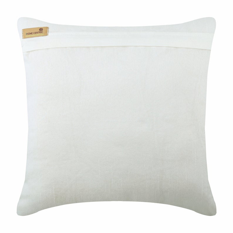 Birdy Heaven White Art Silk Throw Pillow Cover - Luxury Decorative Cushion Case for Sofa, Bed, Living Room & Home Decor