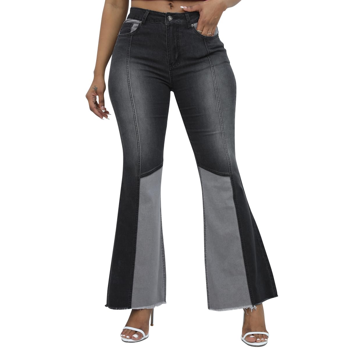 Vanberfia High Waisted Skinny Jeans for Women - Stretch Denim Patchwork Pants | Perfect for Work, Date Night & Casual Outfits