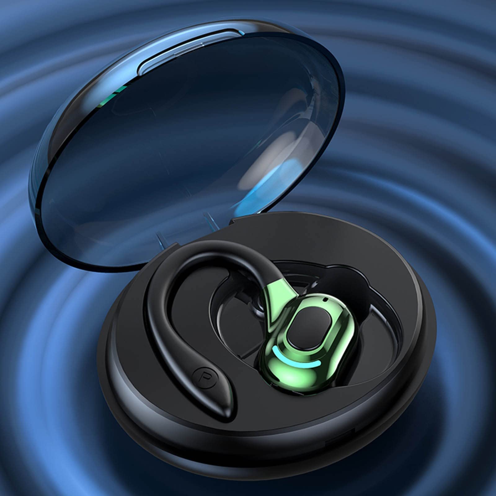 Wireless Bluetooth Earbuds Single Ear Headset - Hands-Free Business Headphones for Driving, Sports & Phone Calls | Lightweight Comfort for Office, Commuting & Workouts