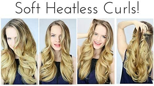 6 Pcs Heatless Spiral Hair Rollers for Women & Girls - No Heat Hair Curlers Set for Soft, Natural Curls - Perfect for Overnight Styling & Damage-Free Waves