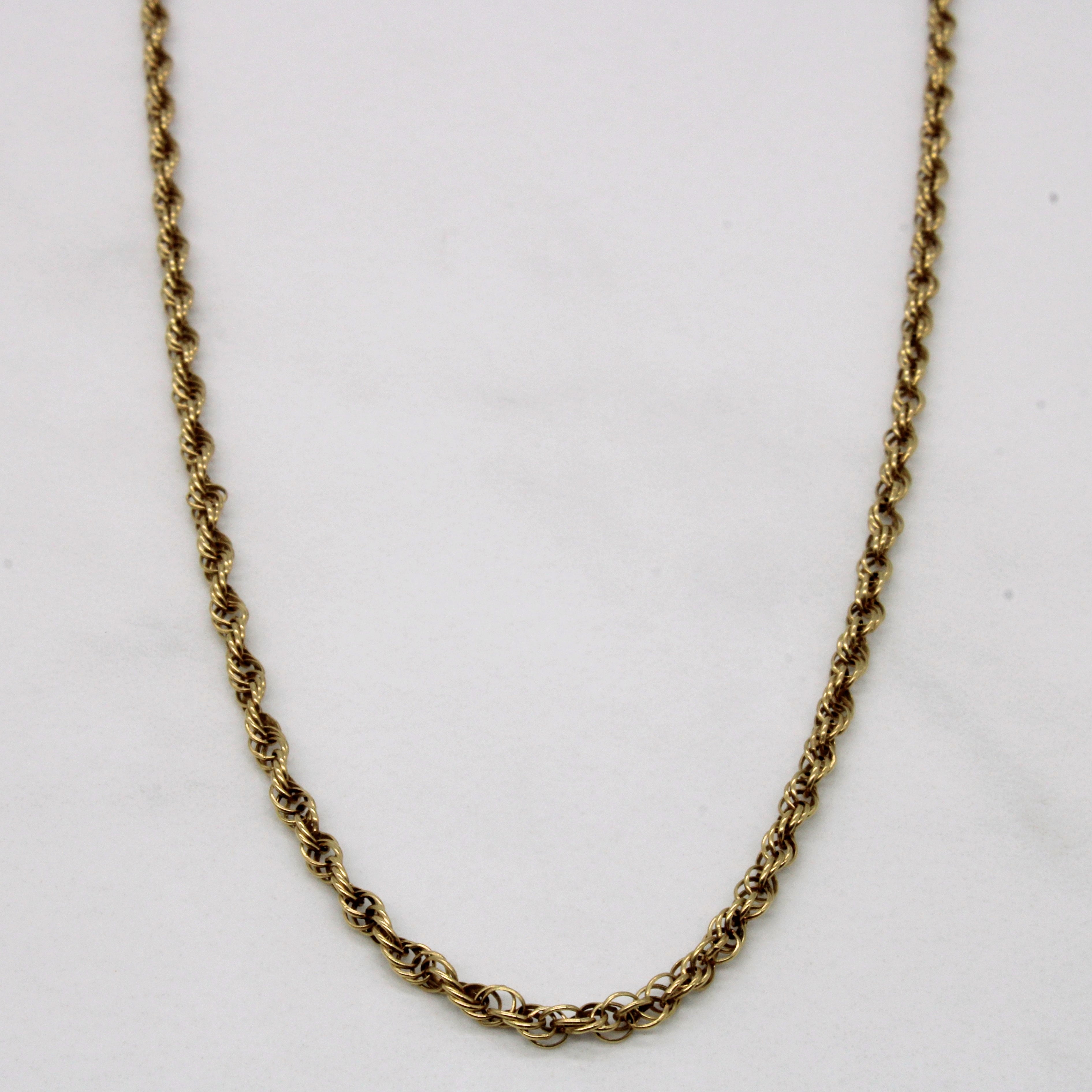 10K Yellow Gold Rope Chain Necklace for Women - 21 Inch Solid Gold Rope Chain Jewelry - Perfect for Everyday Wear, Gifts & Special Occasions
