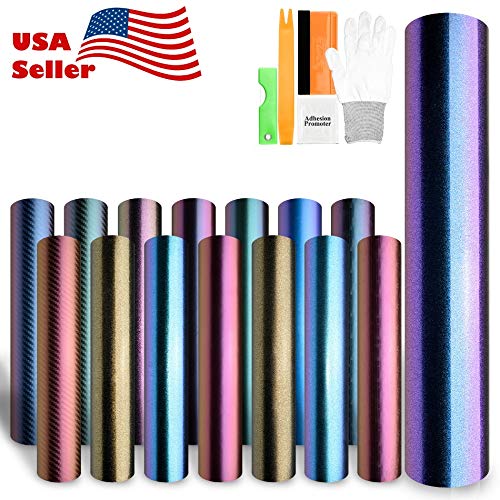 EZAutowrap Matte Purple Blue Chameleon Car Vinyl Wrap Sticker Decal Sheet - 60