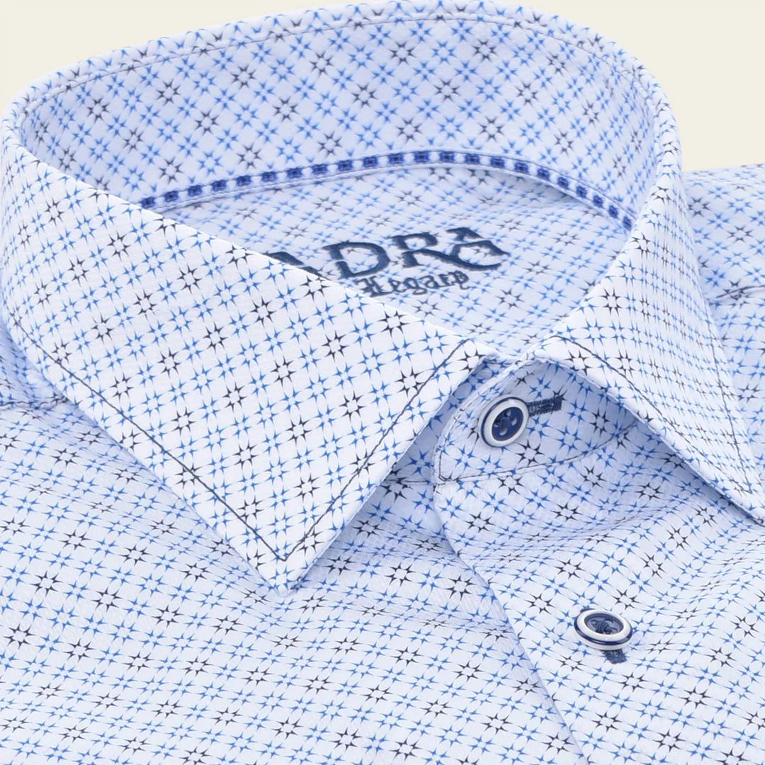 CMW856R Men's Navy Blue Casual Cotton Shirt - Stylish & Comfortable for Everyday Wear, Office, and Outdoor Activities