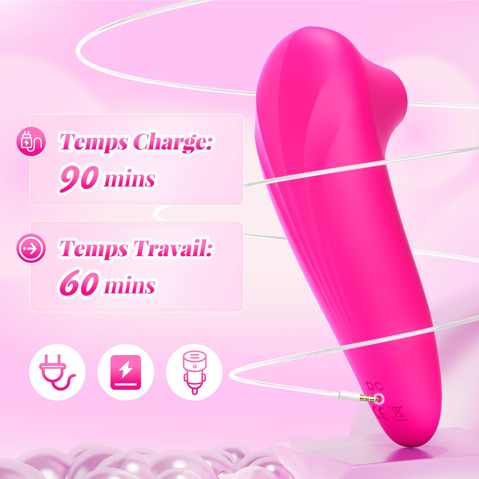Powerful Clitoral Vibrator for Women - 5 Suction & Vibration Modes, Rechargeable G-Spot Stimulator, Couples Sex Toy for Enhanced Pleasure - Perfect for Solo Play or Romantic Nights with Partner