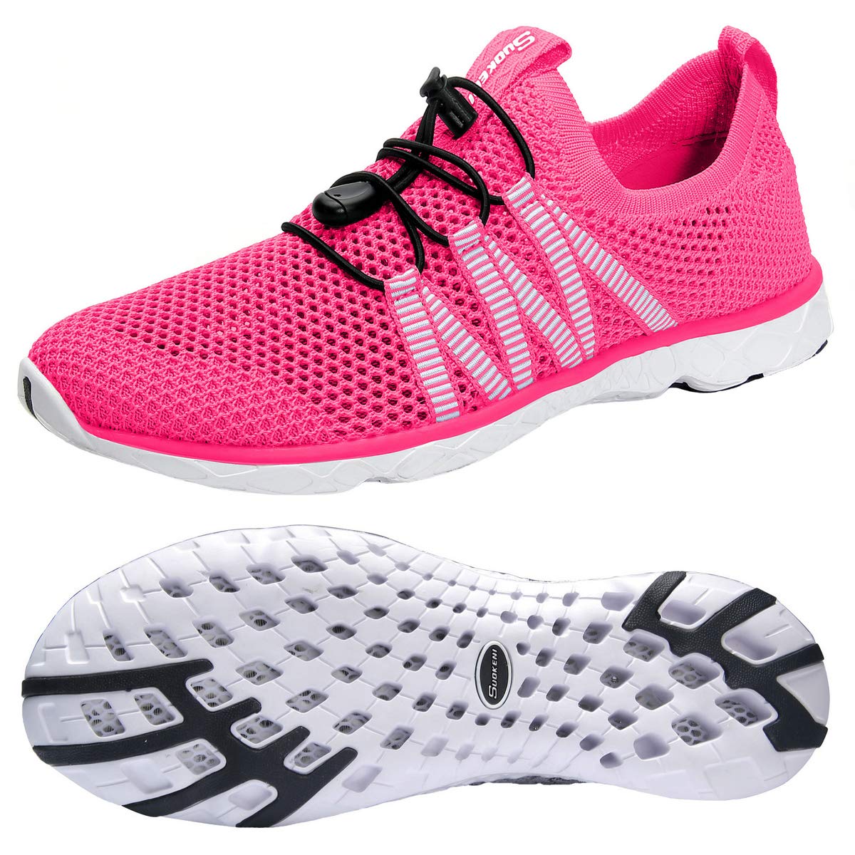 SUOKENI Women's Quick Drying Slip On Water Shoes - Lightweight Aqua Shoes for Beach, Pool, Surfing & Water Sports | Perfect for Swimming, Yoga & Outdoor Activities
