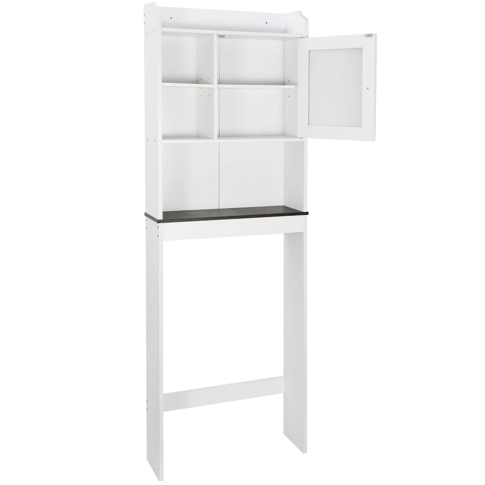 Wood Storage Cabinet - Over Toilet Space Saver for Bathroom Organization