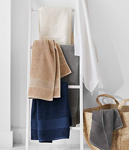 Ralph Lauren Sanders 6-Piece Luxury Bath Towel Set - Solid Tan/Light Brown - 2 Bath Towels, 2 Hand Towels, 2 Washcloths | Soft & Absorbent Cotton for Spa, Bathroom & Guest Room Decor
