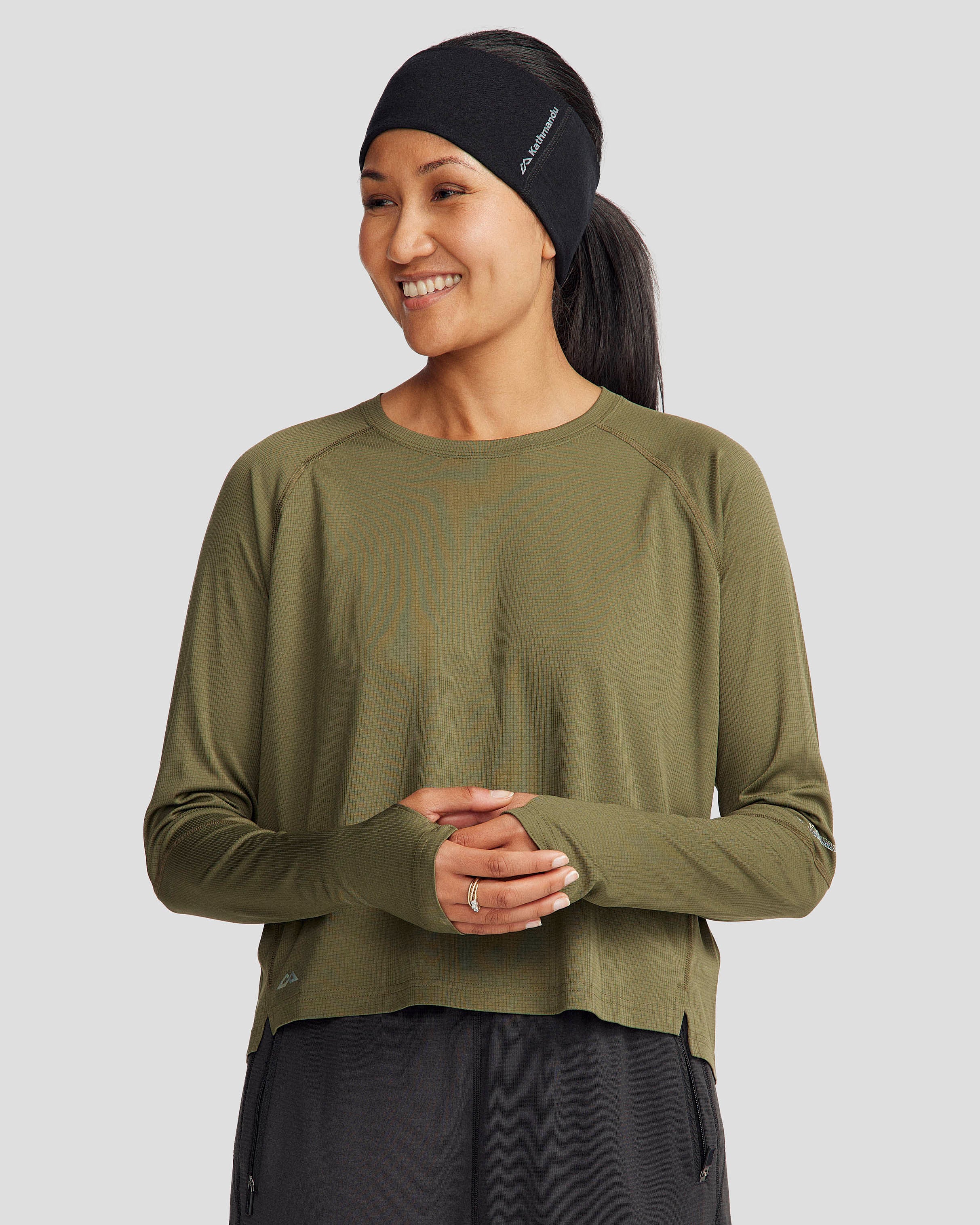 Women's SUN Stopper LT Long Sleeve Top - Light Moss UPF 50+ Sun Protection Shirt for Hiking, Running & Outdoor Activities