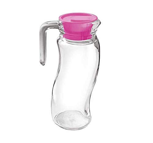 Femora 1L Clear Glass Water Pitcher with Elegant Design - Perfect for Office, Home, and Entertaining - Chilled Beverage Server for Lemonade, Iced Tea & Party Drinks