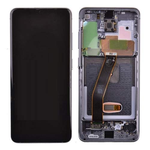 Original Samsung Galaxy S20 LCD Display Digitizer Touch Screen + Frame Assembly Replacement - Compatible with Galaxy S20 G980 (Gray) | Cracked Screen Repair, DIY Phone Replacement Parts for Home & Professional Use