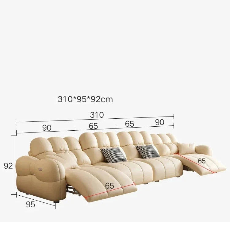 Cloud Lazy Puff Extendable Large Sofa - Ultra Comfortable Modern Luxury Sectional for Living Room, Bedroom & Home Theater Relaxation