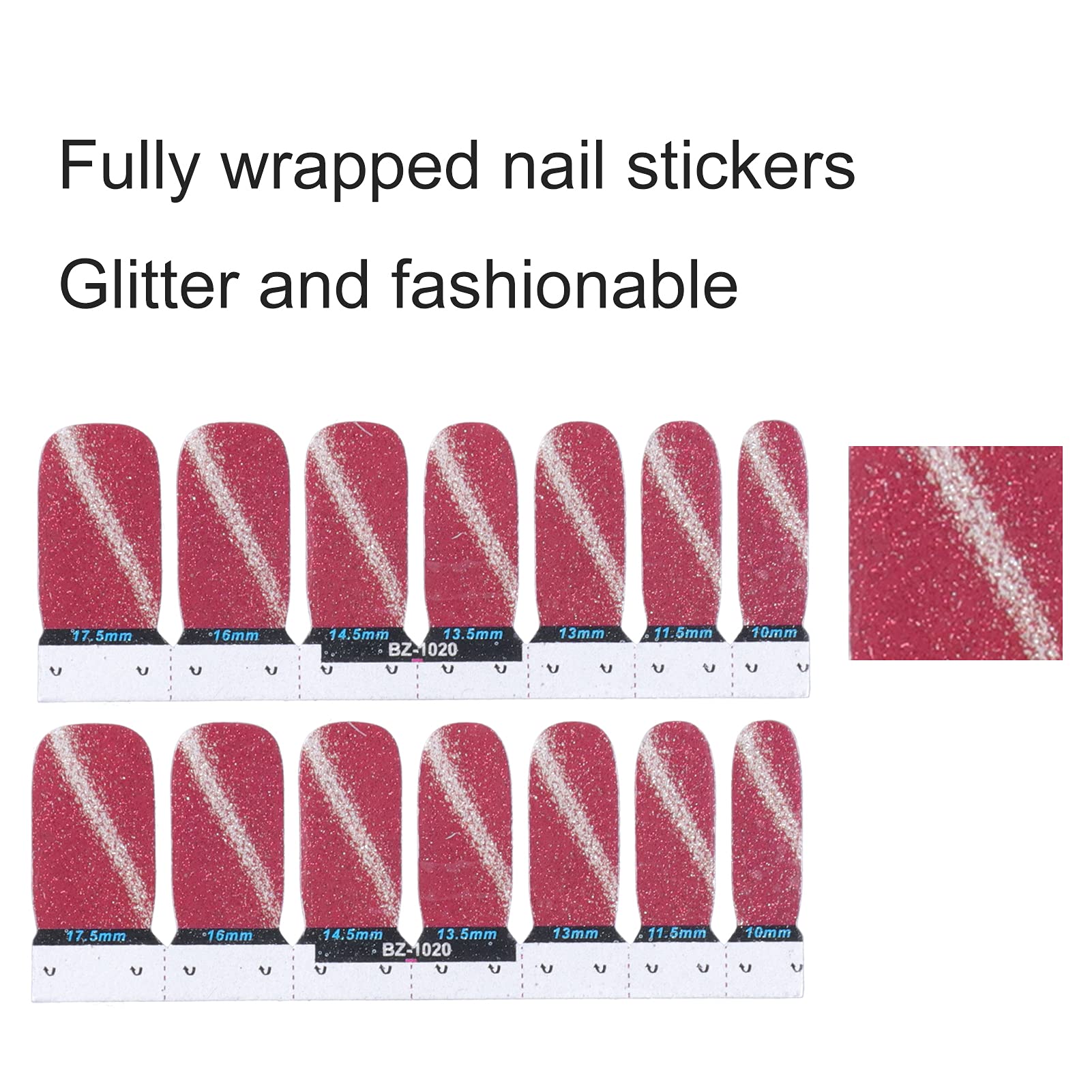 Premium Nail Polish Decals - 20 Unique Nail Art Stickers for Salon & Home Manicures | Waterproof DIY Nail Designs for Parties, Weddings & Special Occasions