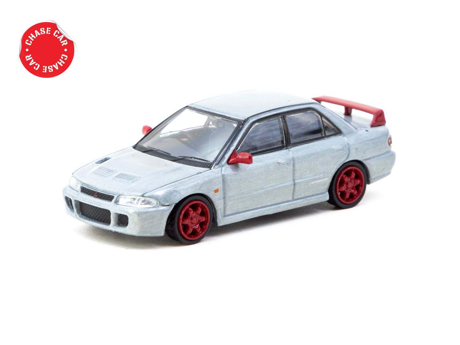 Tarmac Works 1/64 Mitsubishi Lancer GSR Evolution Red Diecast Model Car - Collectible Miniature Vehicle for Display & Racing Scenes - Perfect for Car Enthusiasts & Hobbyists