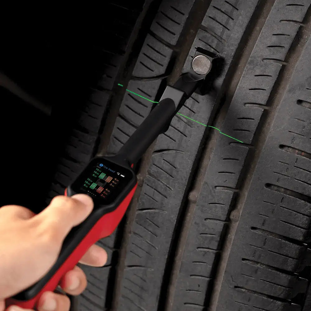 Autel MaxiTPMS TBE200 Laser Tire Tread Depth Gauge & Brake Disc Wear Measurement Tool - Professional Automotive Diagnostic Scanner for Tire Safety Inspection and Maintenance
