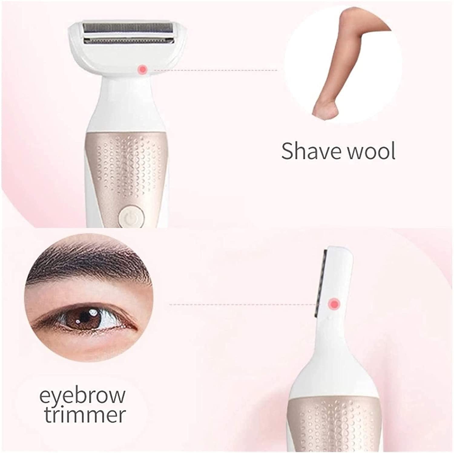 5-in-1 Epilator & Shaver for Women - Hair Trimmer, Pedicure Kit & Body Exfoliator with 5 Attachments - Perfect for Smooth Legs, Underarms & Bikini Line at Home or Travel