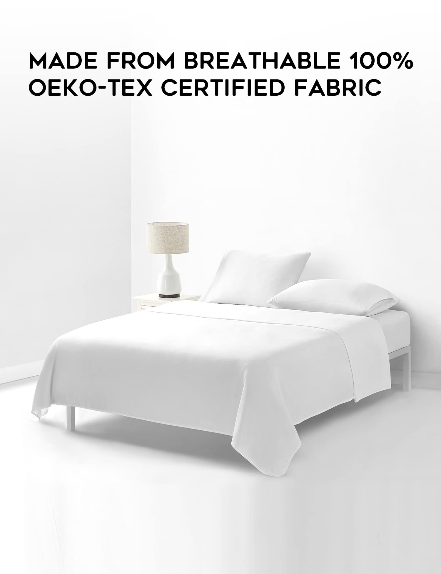YnM Exclusive Cooling Duvet Cover for Weighted Blankets - 16 Ties, Breathable & Temperature Regulating (White, 80x87 Inches) - Perfect for Hot Sleepers & All-Season Comfort