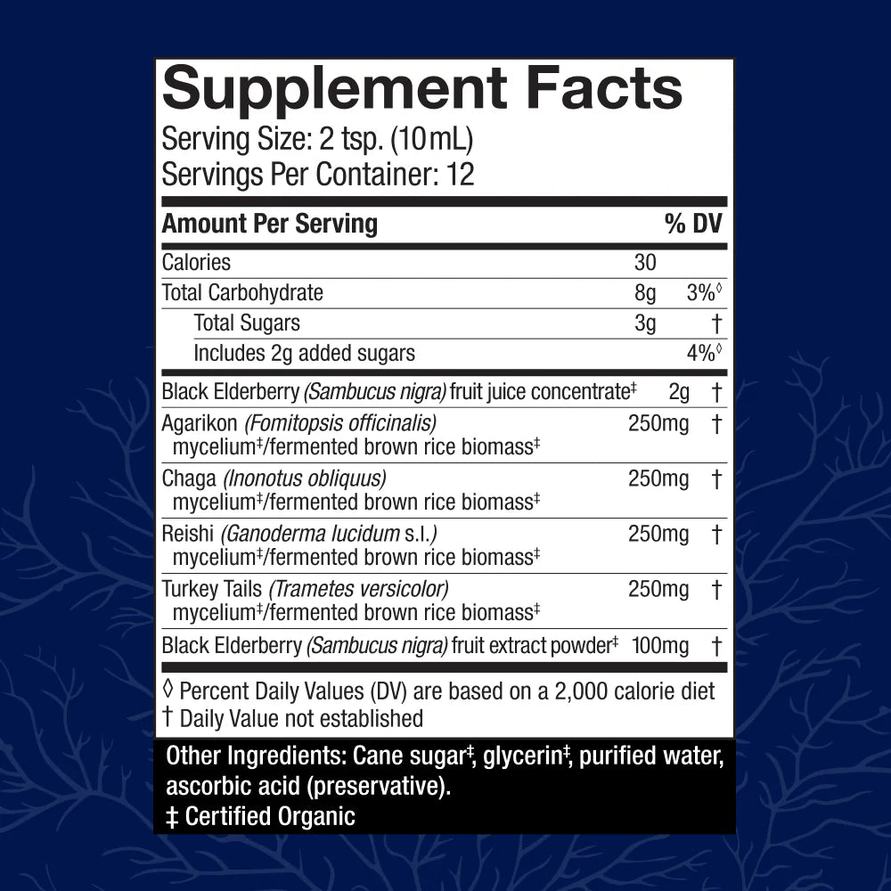 Host Defense Elderberry Plus Syrup - Immune Support Supplement with Vitamin C & Zinc - Natural Cold & Flu Relief for Adults & Kids - Perfect for Daily Wellness & Seasonal Immunity Boost
