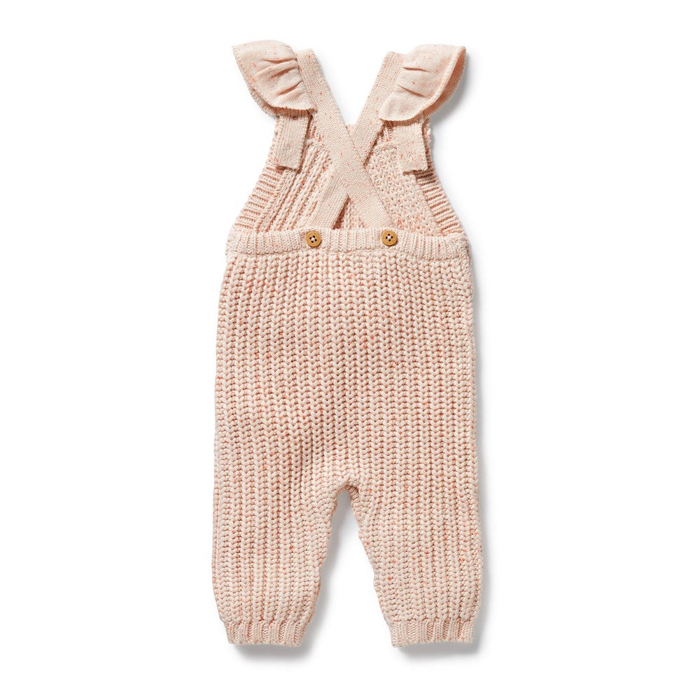 Fairy Floss Organic Cotton Knitted Ruffle Overalls for Women - Soft & Comfortable Jumpsuit for Casual Wear, Maternity, Photoshoots & Boho Style Outfits