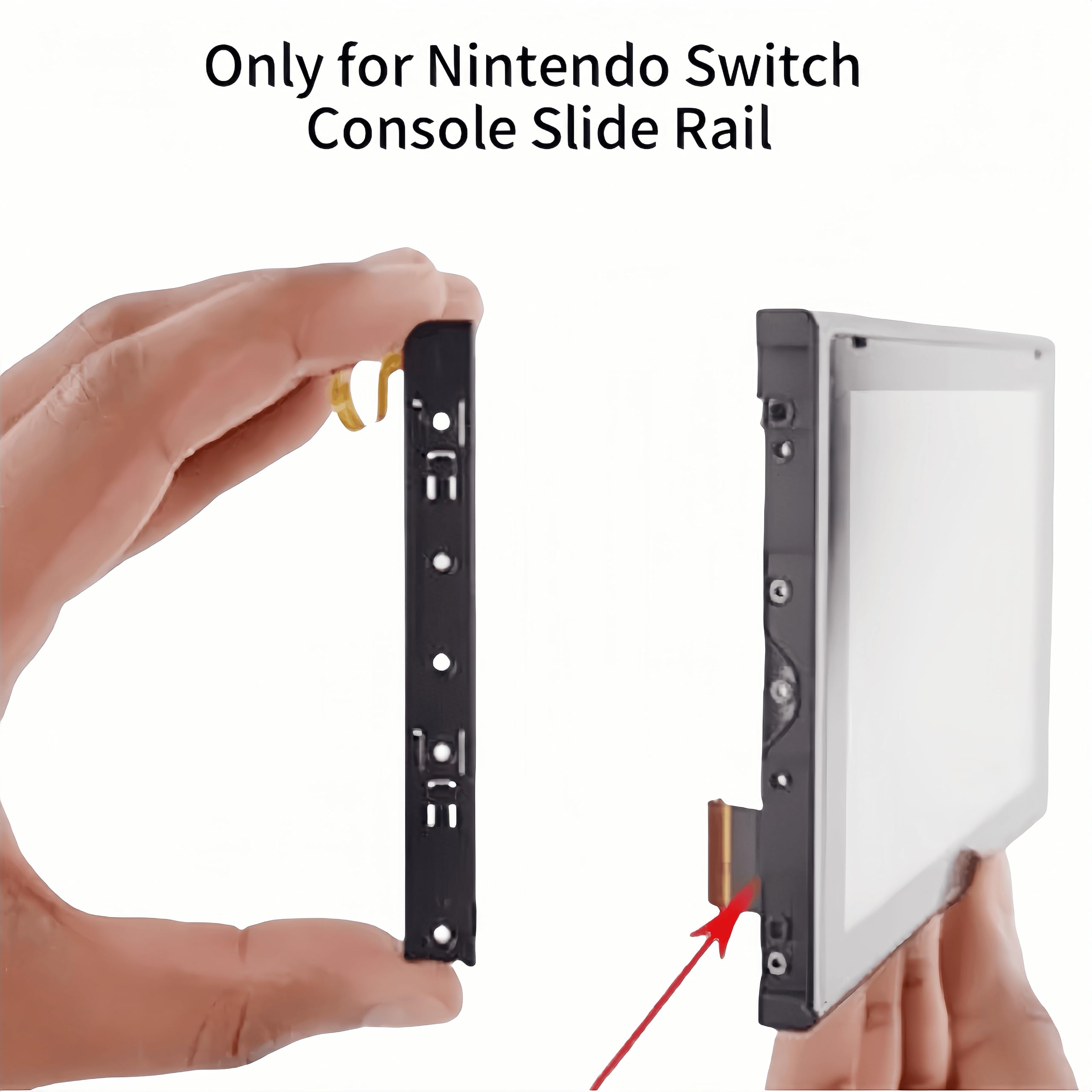 Nintendo Switch Slide Rail Bracket Replacement - Left & Right Console Rail with Sensor Cable, Flex Cable & Screws for NS Switch Repair | Gaming Accessories for DIY Console Maintenance & Joy-Con Controller Fix