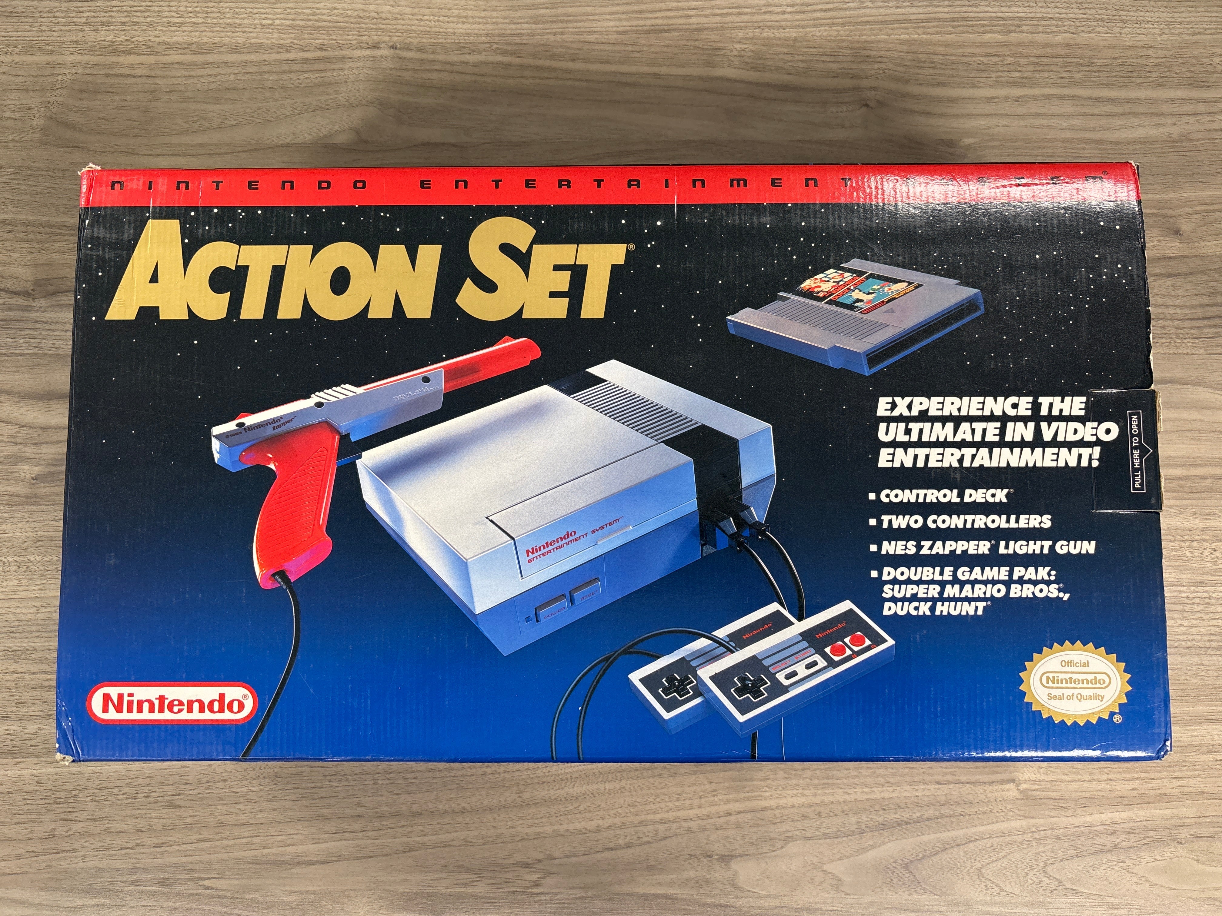 Original NES Action Set - Nintendo Entertainment System Classic Console Box Only - Perfect for Retro Gaming Collectors & Nostalgic Gift Ideas