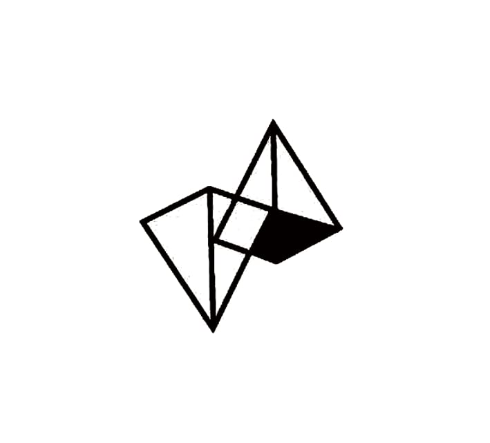 Waterproof Polygon Temporary Tattoo Stickers - 8 Sheets Black Geometric Fake Tattoo for Men | Fashion Body Art for Parties, Festivals & Cosplay