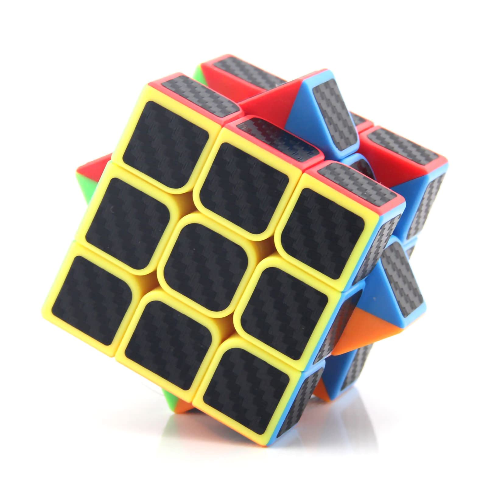3x3 Speed Cube - Carbon Fiber Stickerless Magic Cube for Kids & Adults | Fast & Smooth Puzzle Game for Stress Relief & Brain Training
