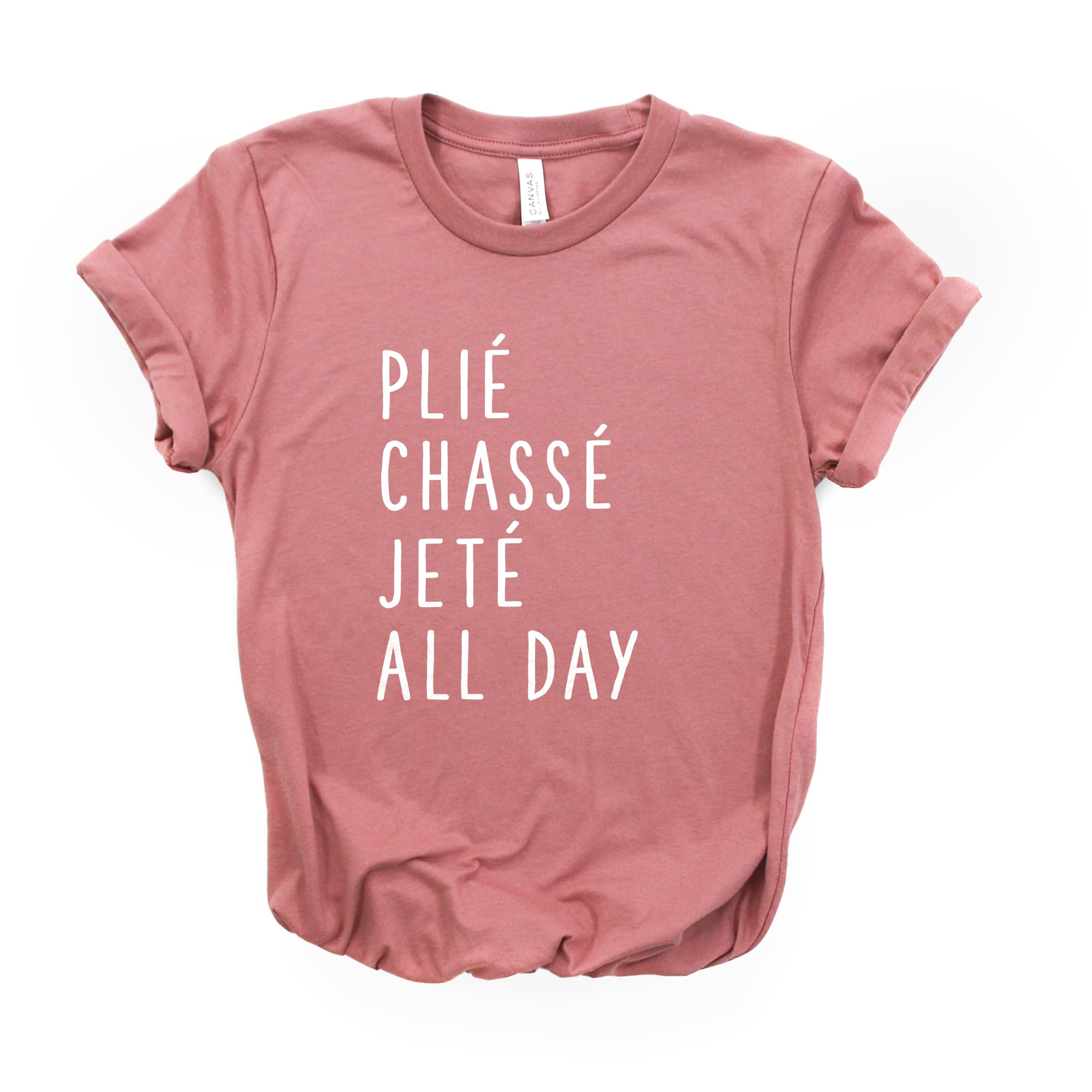 Plié Chasse Jete Ballet Dance Shirt - Softstyle Unisex Ballerina T-Shirt - Perfect Gift for Dancers & Dance Lovers - Ideal for Ballet Class, Dance Practice & Casual Wear