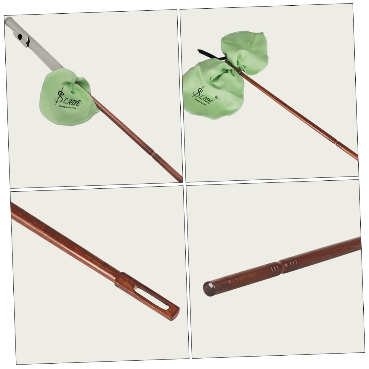 Premium Saxophone & Clarinet Cleaning Swab - Solid Red Wood Flute Cleaner for Woodwind Instruments | Perfect for Professional Musicians & Students