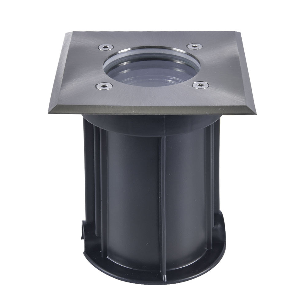 12V LED In-Ground Well Light - Square Flat Face Stainless Steel Landscape Lighting for Garden, Pathway, and Outdoor Decor