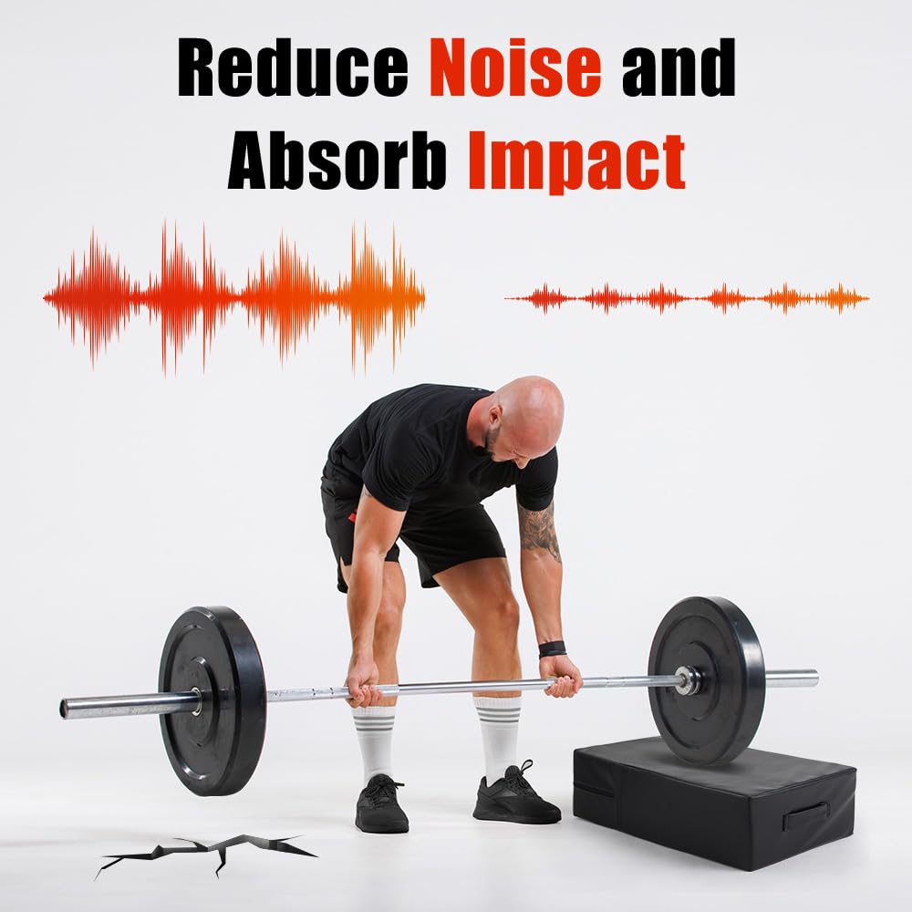 Japard Silencer Drop Pads (2-Pack) - Weightlifting Crash Cushions with PVC Cover & Carry Handles for Gym, CrossFit, Home Workouts - Ideal for Fitness Training, Physical Therapy & Yoga Exercises