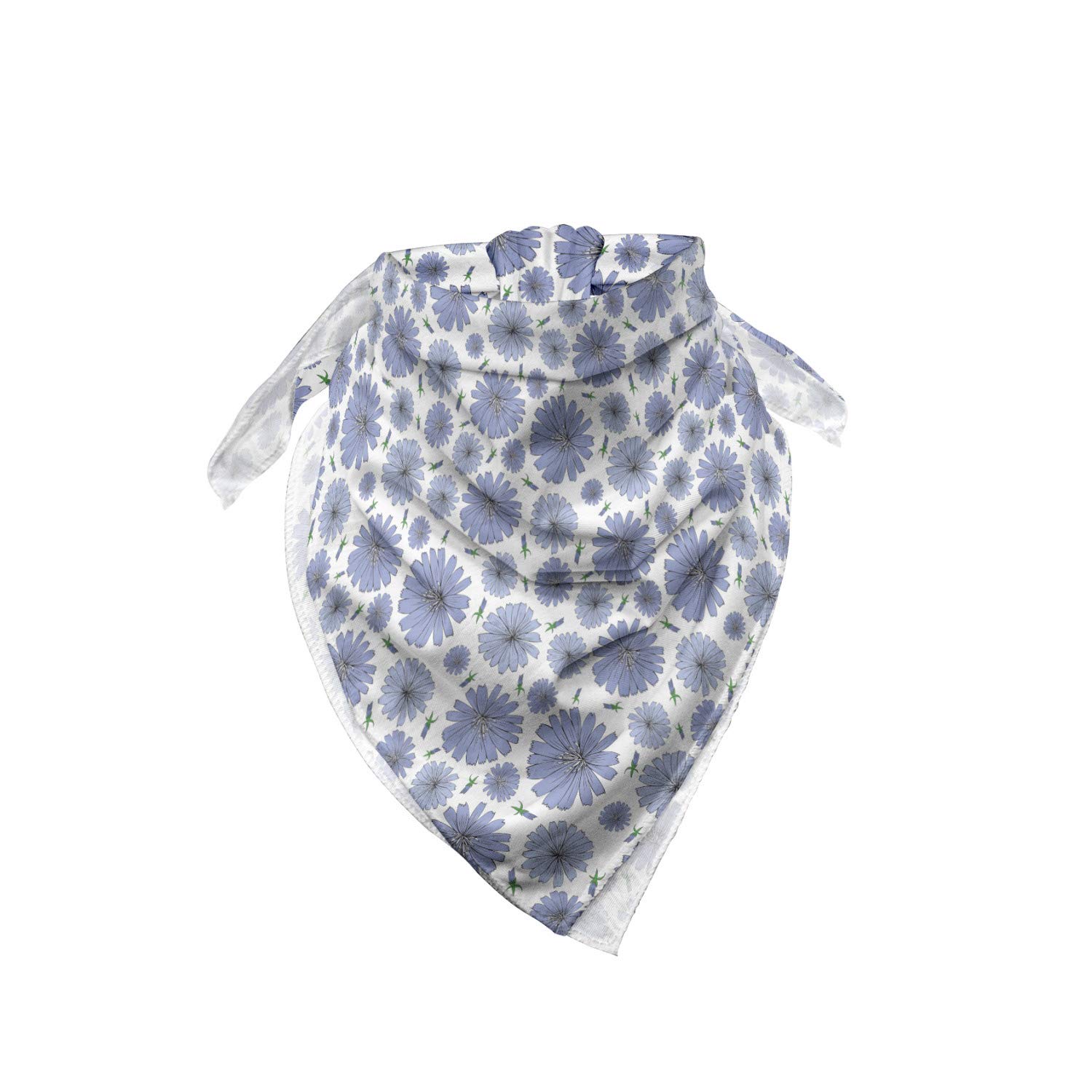Ambesonne Floral Bandana - Chicory Flower Pattern Unisex Head Scarf & Neck Tie for Women & Men | Perfect for Outdoor Activities, Music Festivals & Fashion Accessories