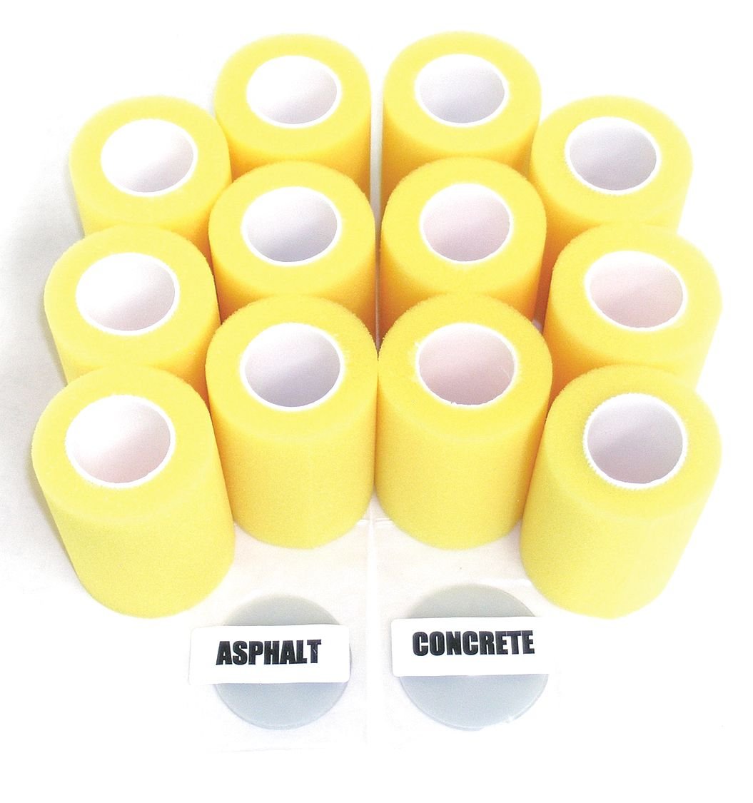 Newstripe 10000728 4-Inch Replacement Rollers - 12 Pack Rollers & Discs for Floor Stripping and Waxing Machines | Ideal for Commercial Cleaning and Floor Maintenance
