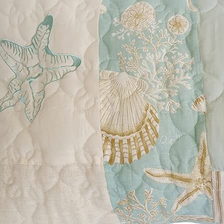 C&F Home Sandbridge King Size Lightweight Reversible Cotton Quilt - Machine Washable, Green - Perfect for Bedroom, Guest Room & Cozy Home Decor