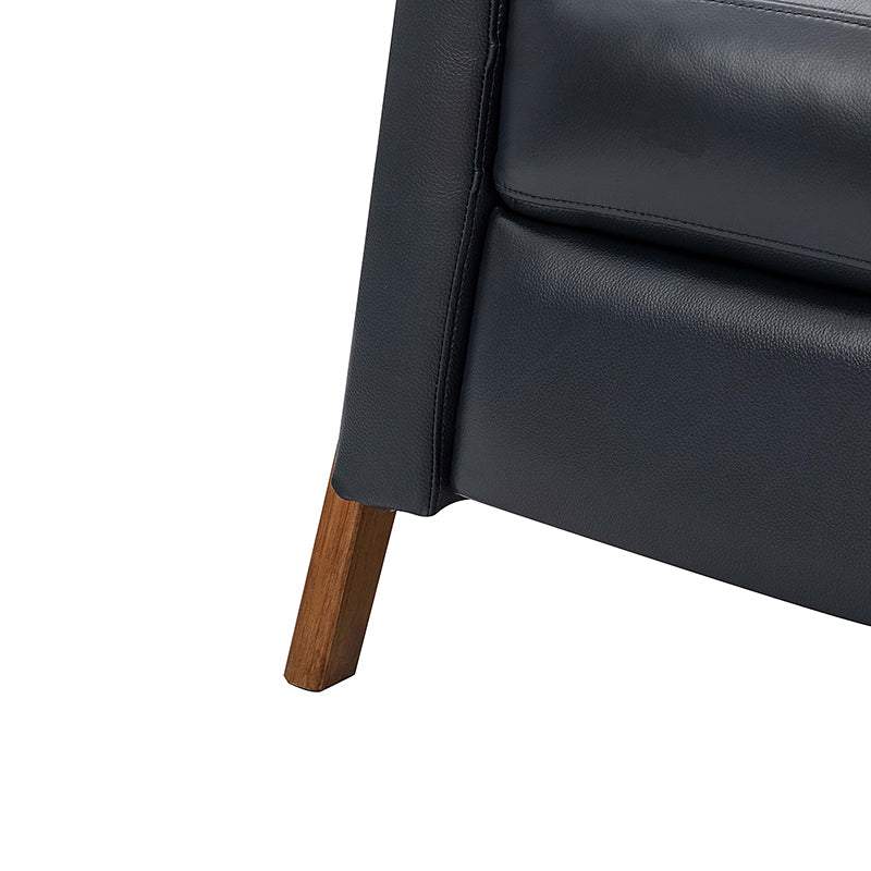 Premium Genuine Leather Power Recliner with Solid Wood Frame - Electric Massage Chair for Living Room, Home Theater & Office - Comfortable Modern Reclining Sofa with USB Charger